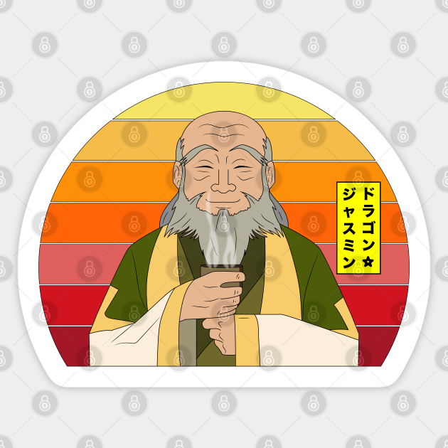 Uncle Iroh Jasmine tea Uncle Iroh Tea Sticker TeePublic
